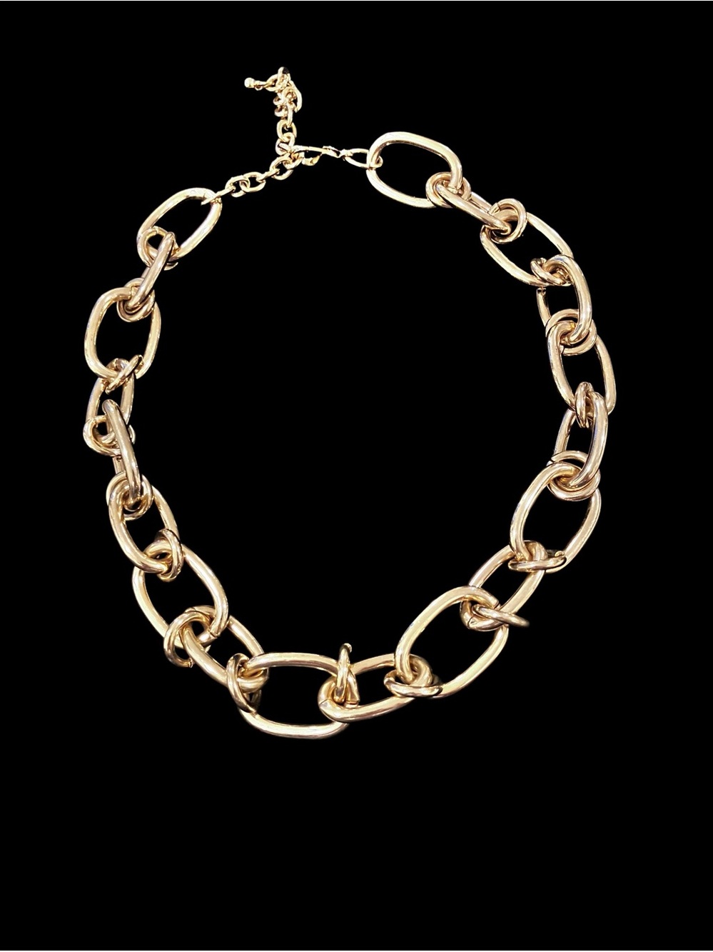 Large Oval Paperclip Type Chain Statement Collar Necklace Gemma Layne Dillards’s